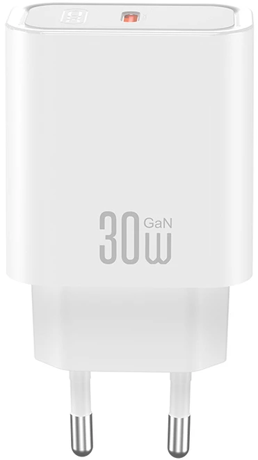 XO sieninis įkroviklis CE41 PD 30W 1x USB-C baltas + laidas USB-C – USB-C