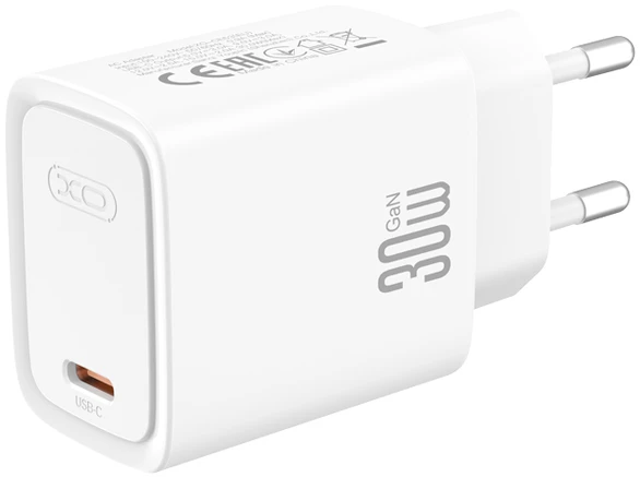 XO wall charger CE53 PD 30W 1x USB-C baltas