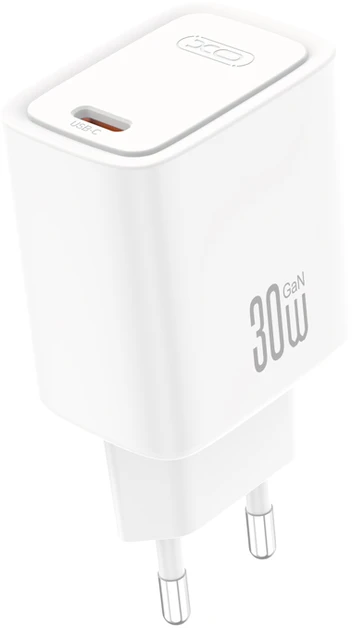XO wall charger CE53 PD 30W 1x USB-C baltas