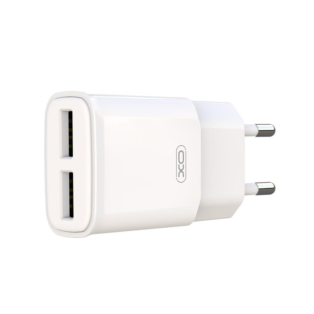 XO sieninis įkroviklis L92C 2x USB 2,4A juodas + USB-C laidas