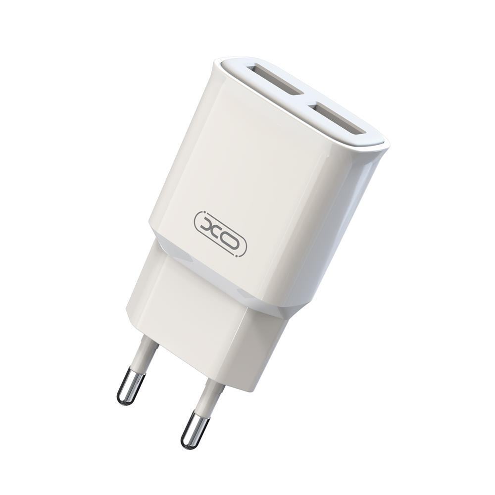 XO sieninis įkroviklis L92C 2x USB 2,4A juodas + USB-C laidas