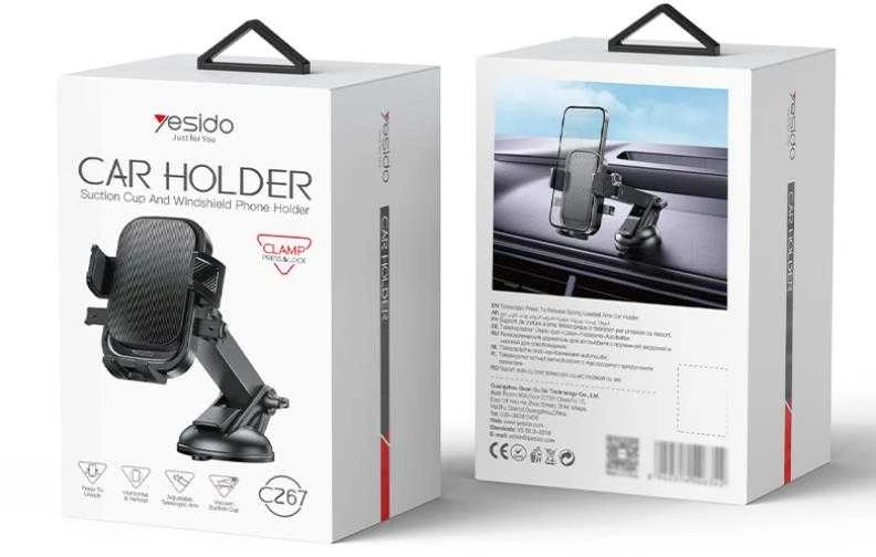 Yesido laikiklis automobilinis C267 juodos spalvos