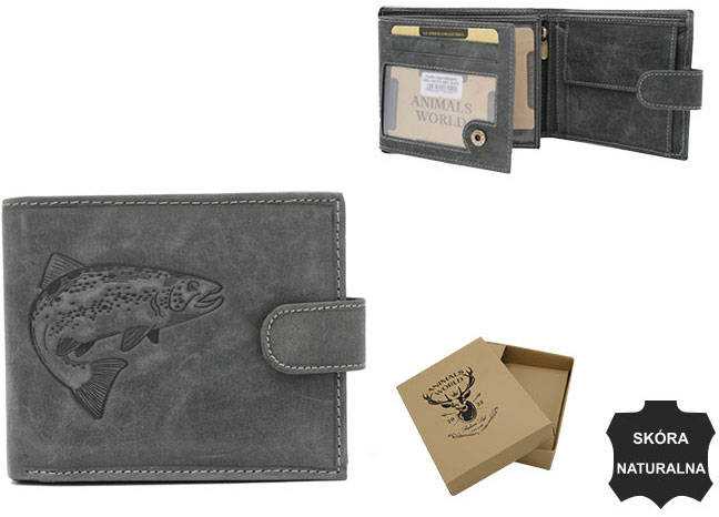 Always Wild Leather vyriška piniginė N992L-CHM Juodas
