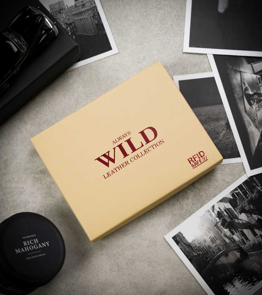 Always Wild Vyriška odinė piniginė N0036-P-SCR D.Ruda