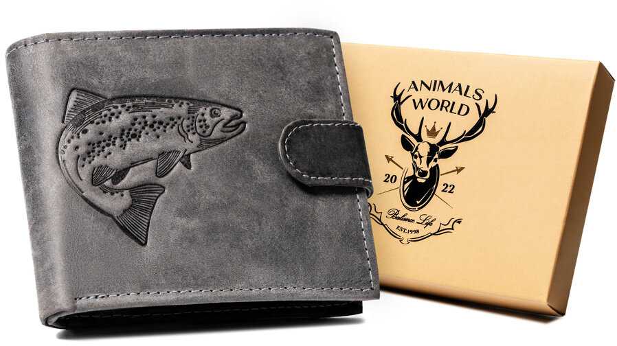 Always Wild Leather vyriška piniginė N992L-CHM Juodas