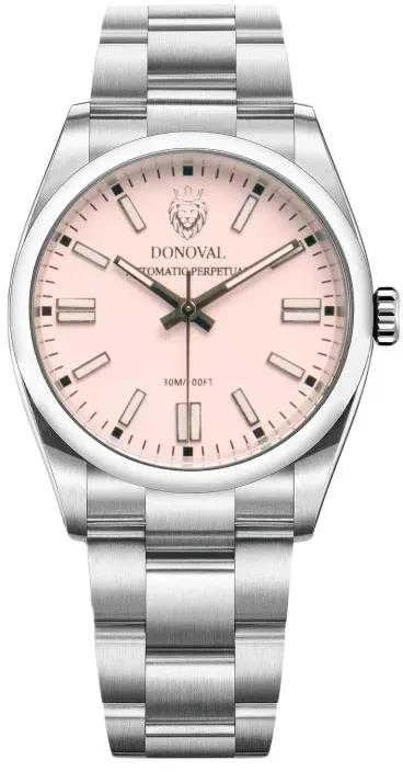 AUTOMATYCZNY Laikrodis vyrams DONOVAL WATCHES Rožinis PANTHER DL0005 + dėžutė (zdo001e)