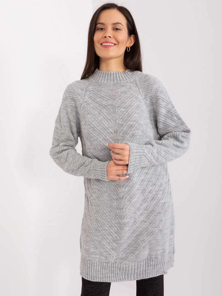 Badu Megztinis-BA-SW-8013.14P-pilkas