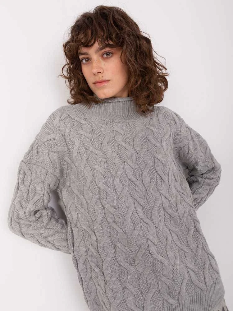 Badu Megztinis-BA-SW-8038.28P-pilkas