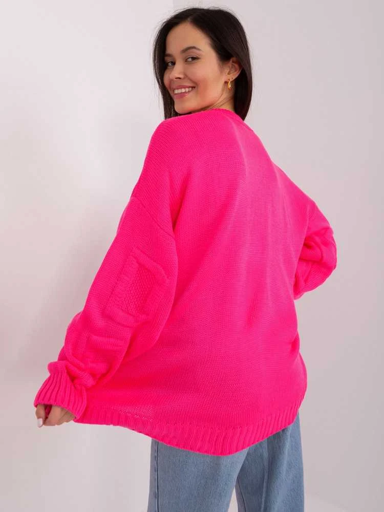 Badu Megztinis-BA-SW-8053.31-fluo rožinis