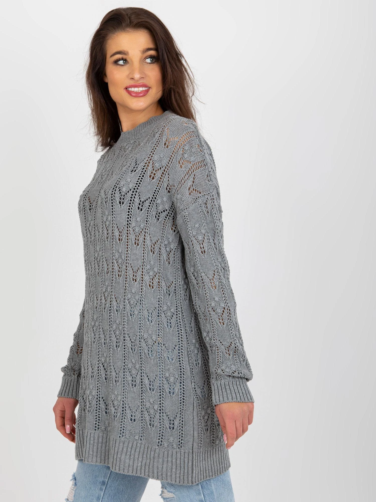 Badu Megztinis-BA-SW-9000.31P-pilka