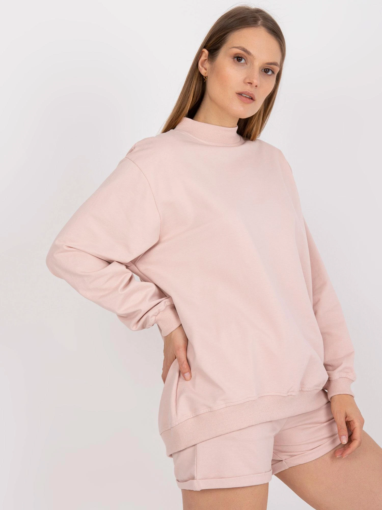 Basic Feel Good Megztinis-AP-BL-A-R001-šviesiai rožinis