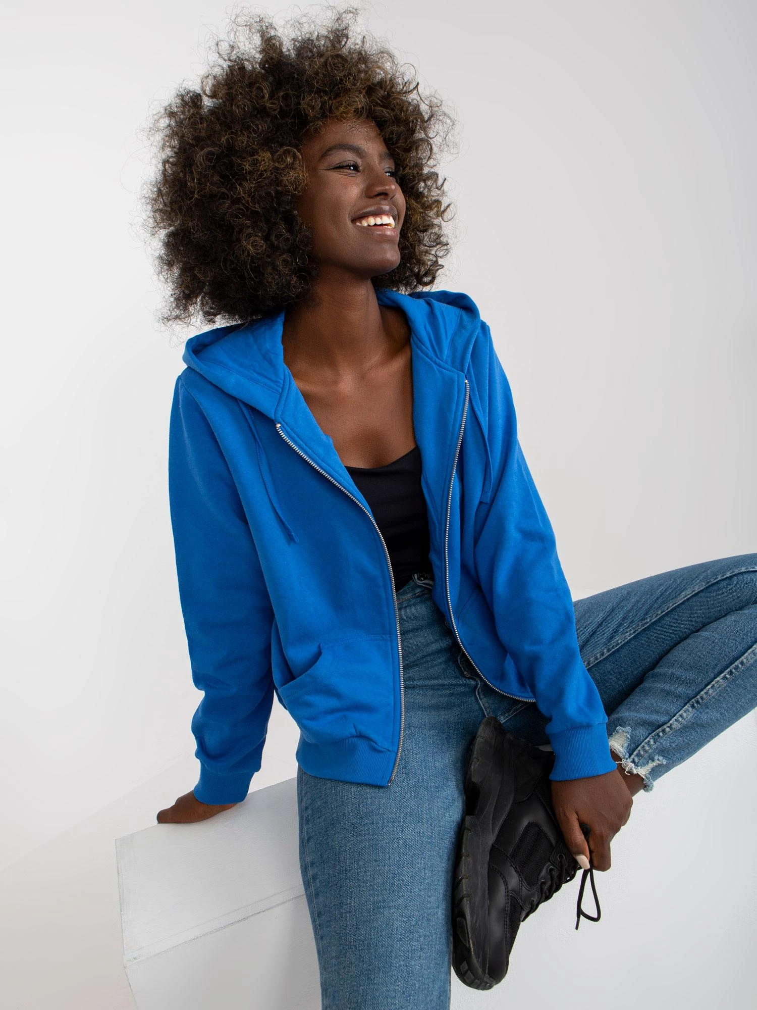 Basic Feel Good Megztinis-B-002.06-tamsiai mėlynas