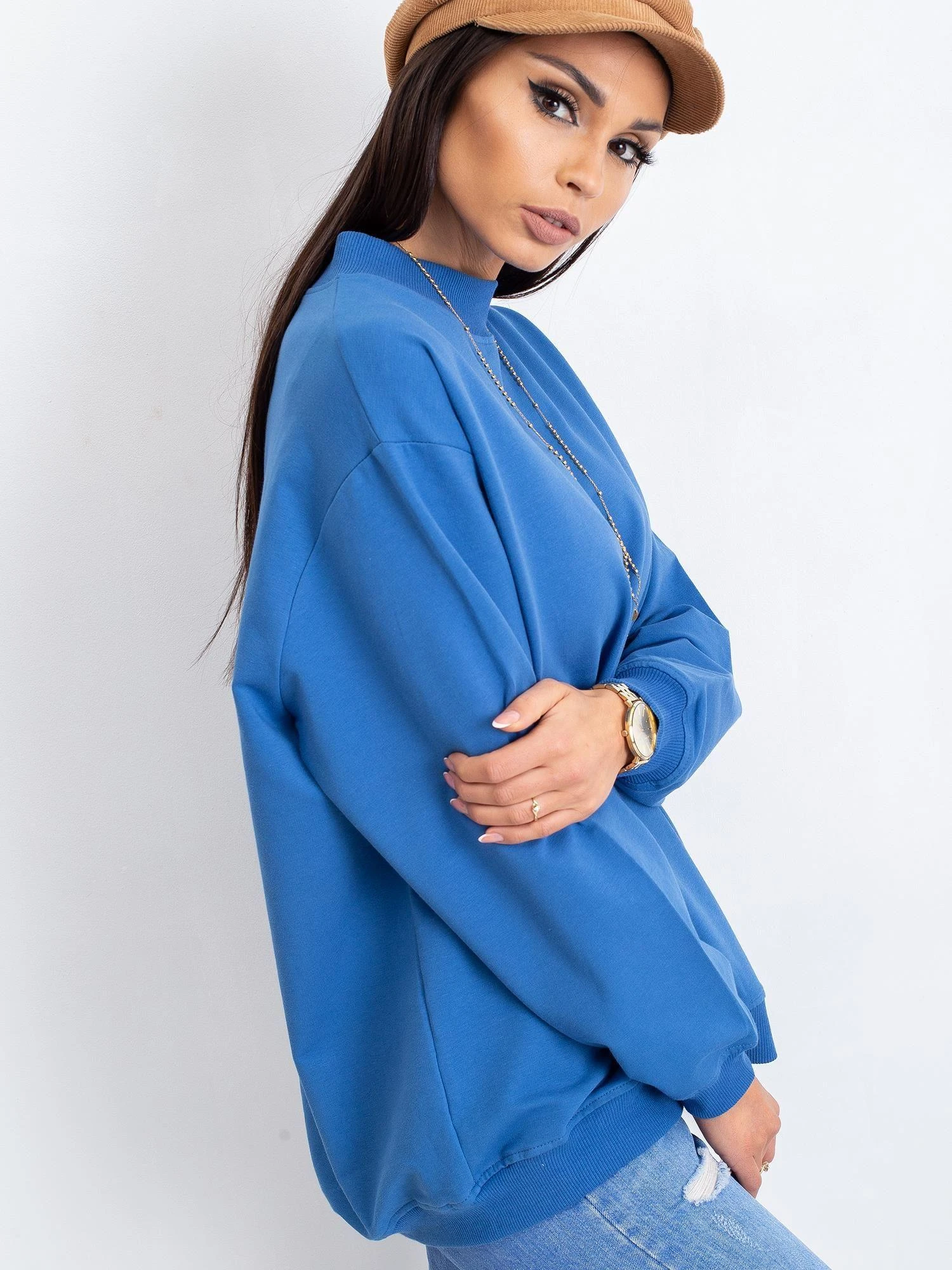Basic Feel Good Megztinis-RV-BL-5185.73P-tamsiai mėlynas