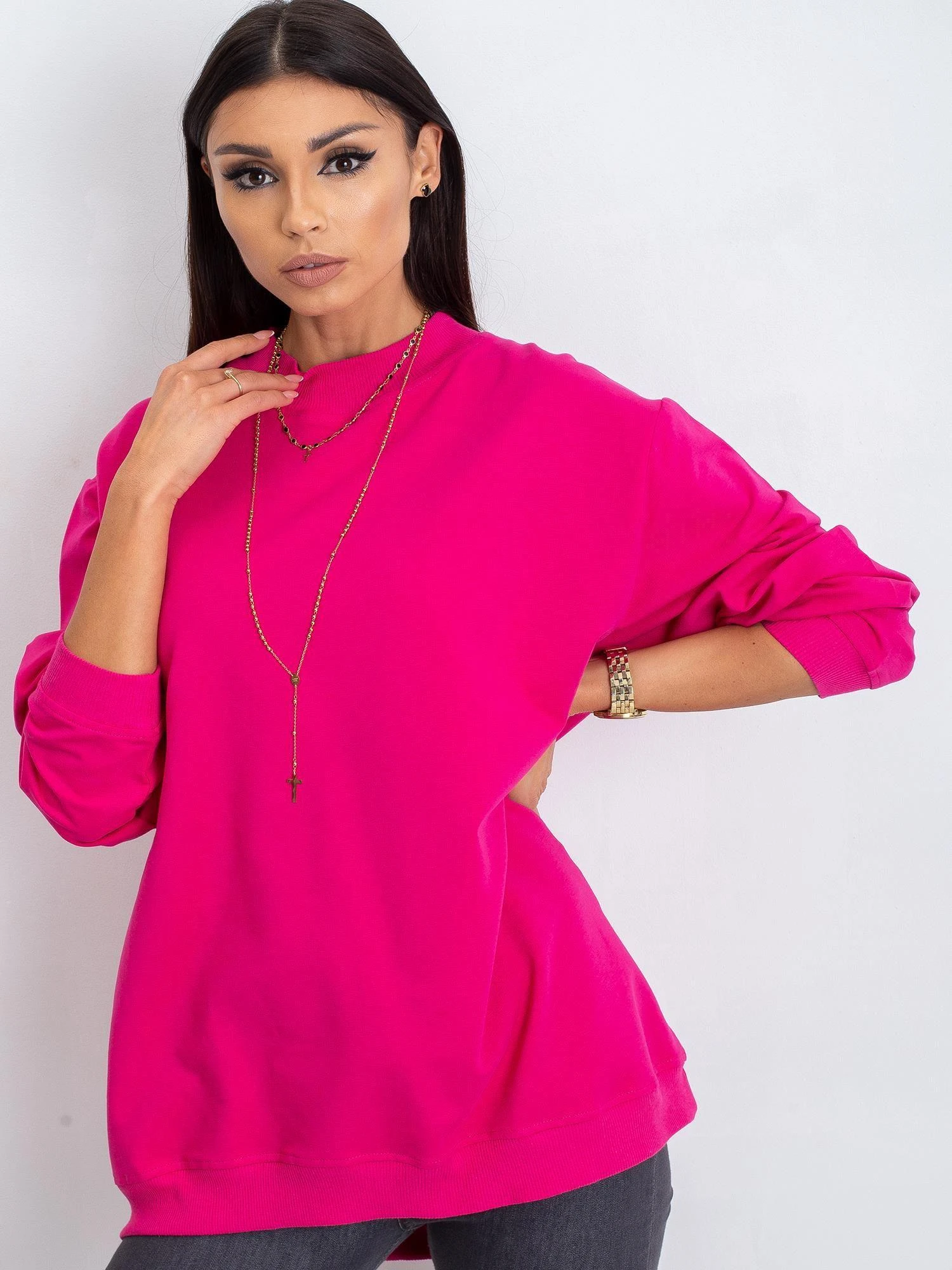 Basic Feel Good Megztinis-RV-BL-5185.79P-fuksija