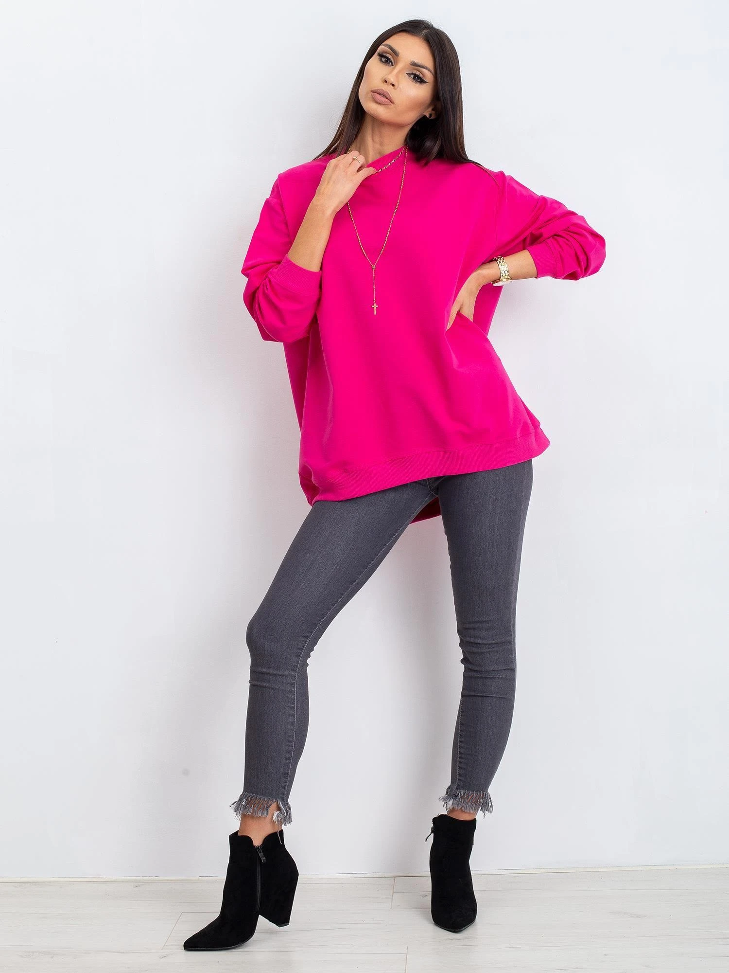 Basic Feel Good Megztinis-RV-BL-5185.79P-fuksija