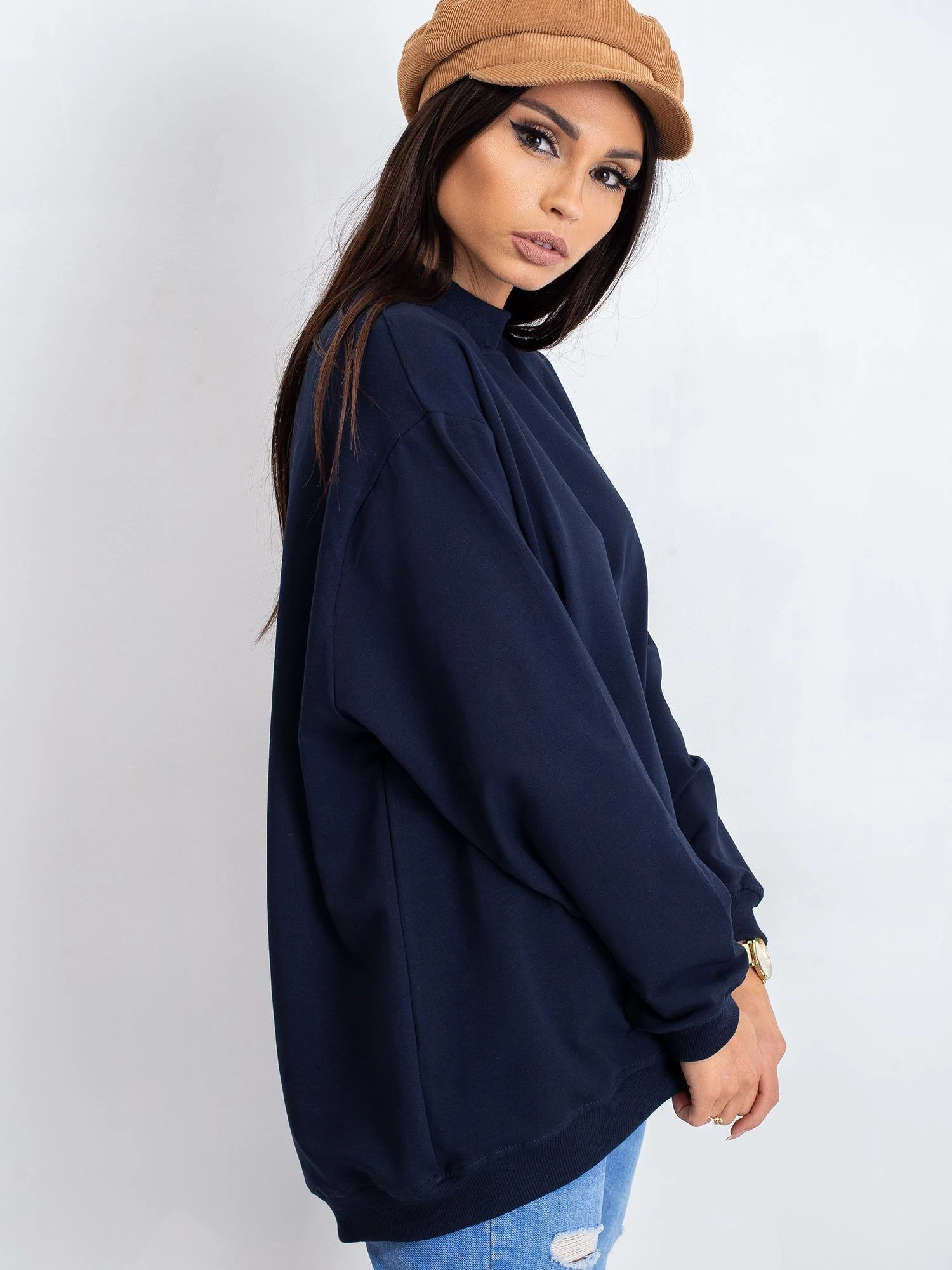Basic Feel Good Megztinis-RV-BL-5185.84P-tamsiai mėlynas