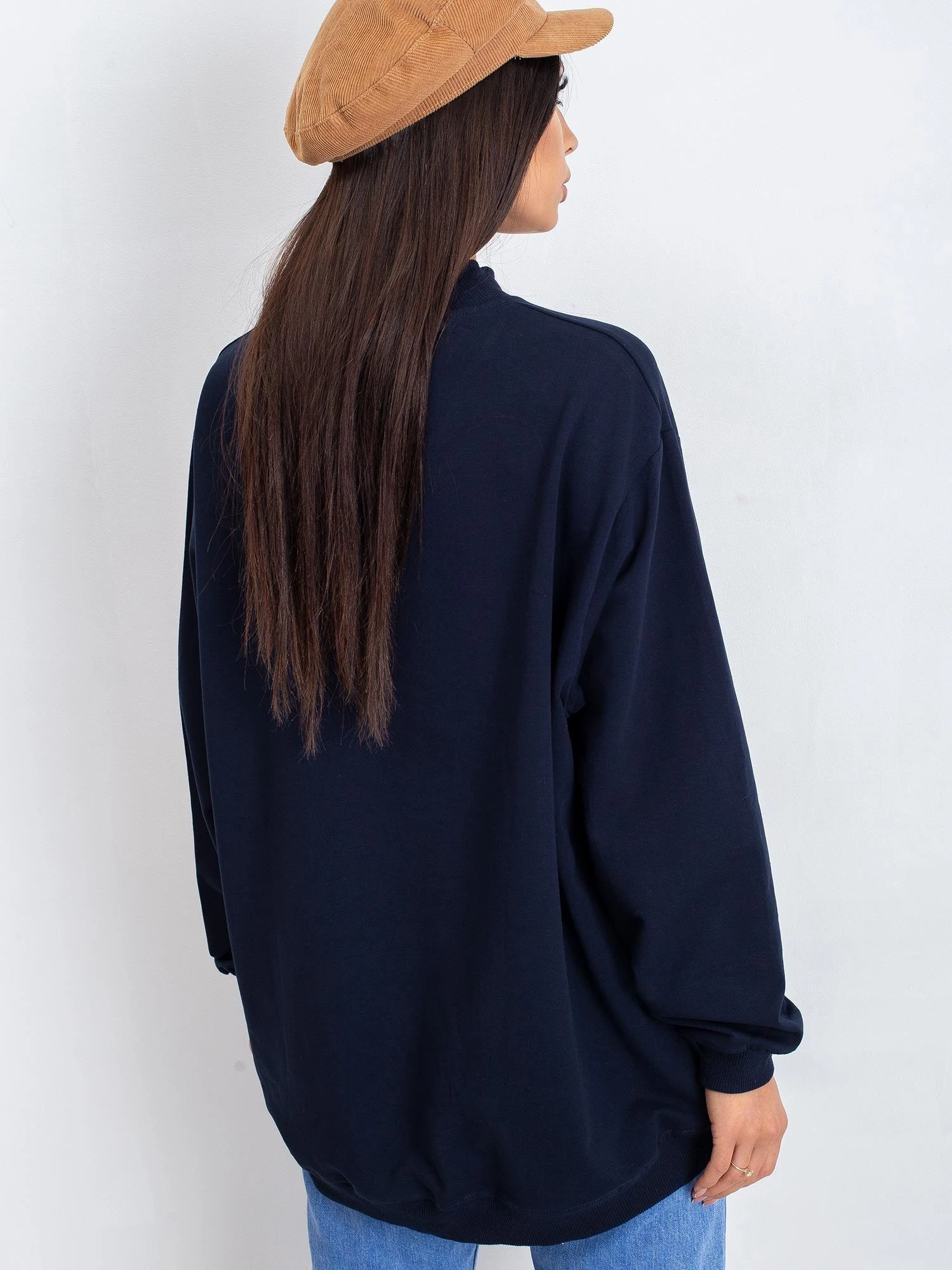Basic Feel Good Megztinis-RV-BL-5185.84P-tamsiai mėlynas