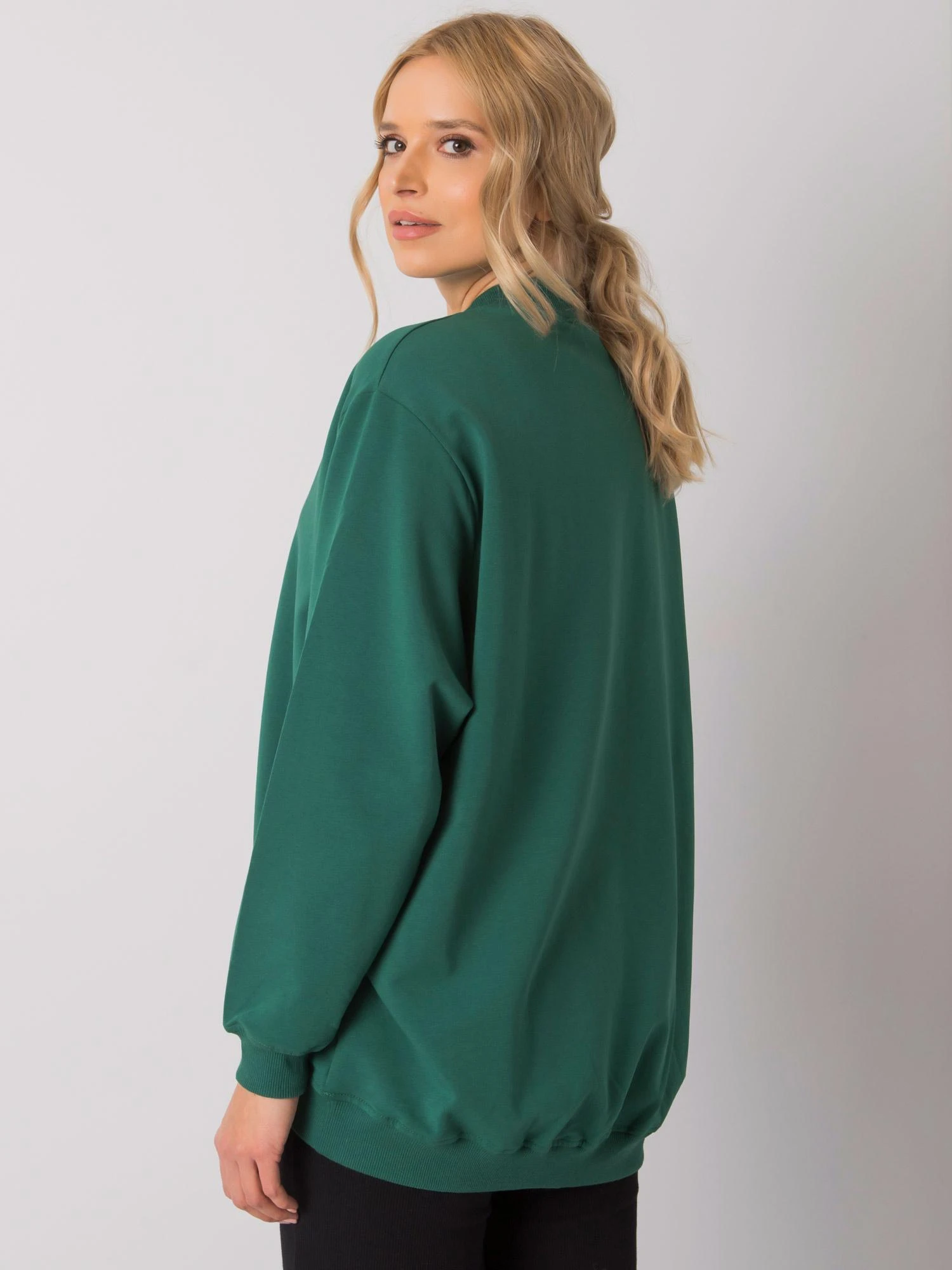 Basic Feel Good Megztinis-RV-BL-5185.90P-tamsiai žalias