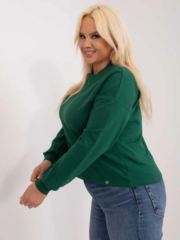 Basic Feel Good Megztinis-RV-BL-6317.94-tamsiai žalias