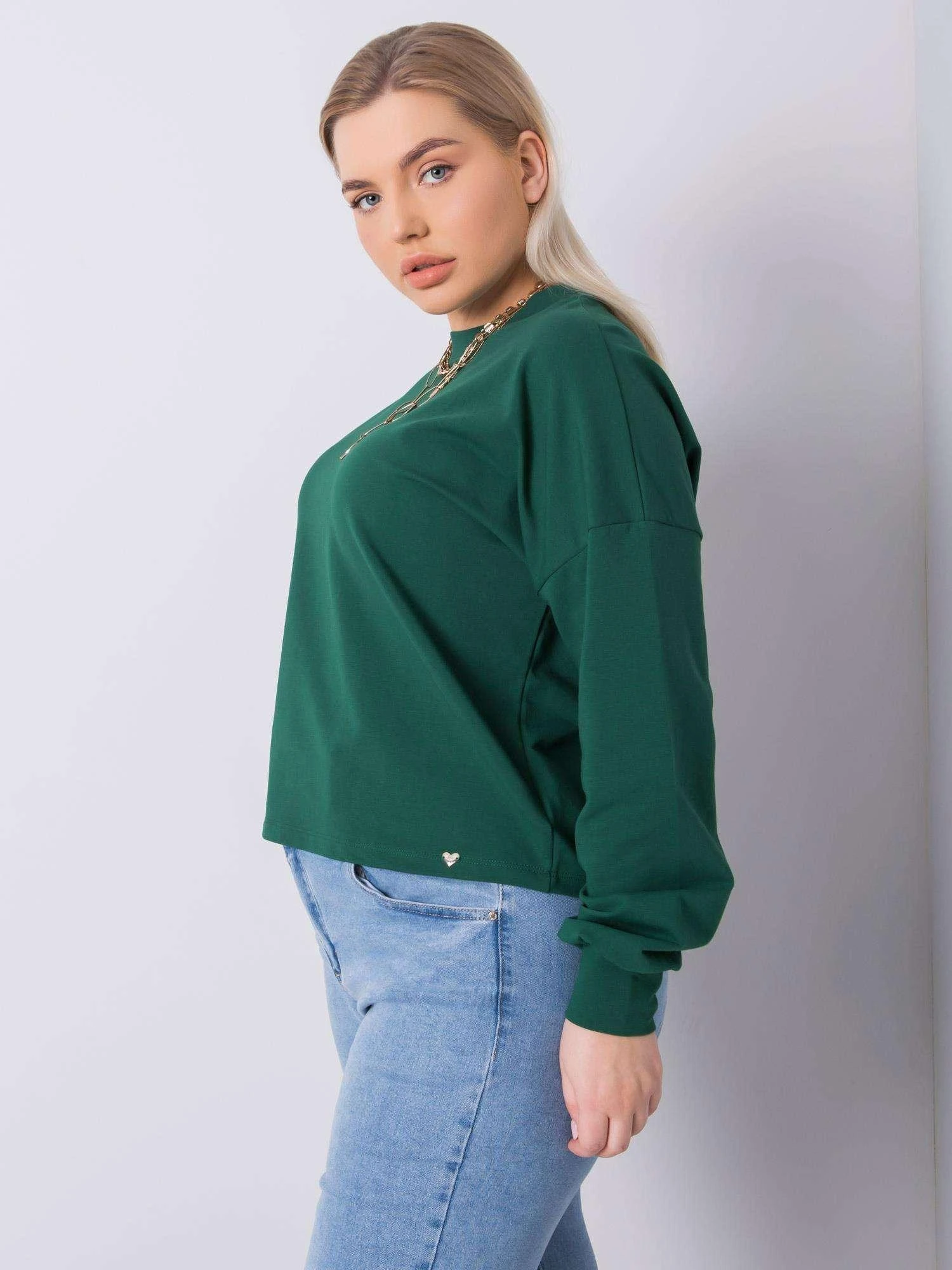 Basic Feel Good Megztinis-RV-BL-6317.94-tamsiai žalias