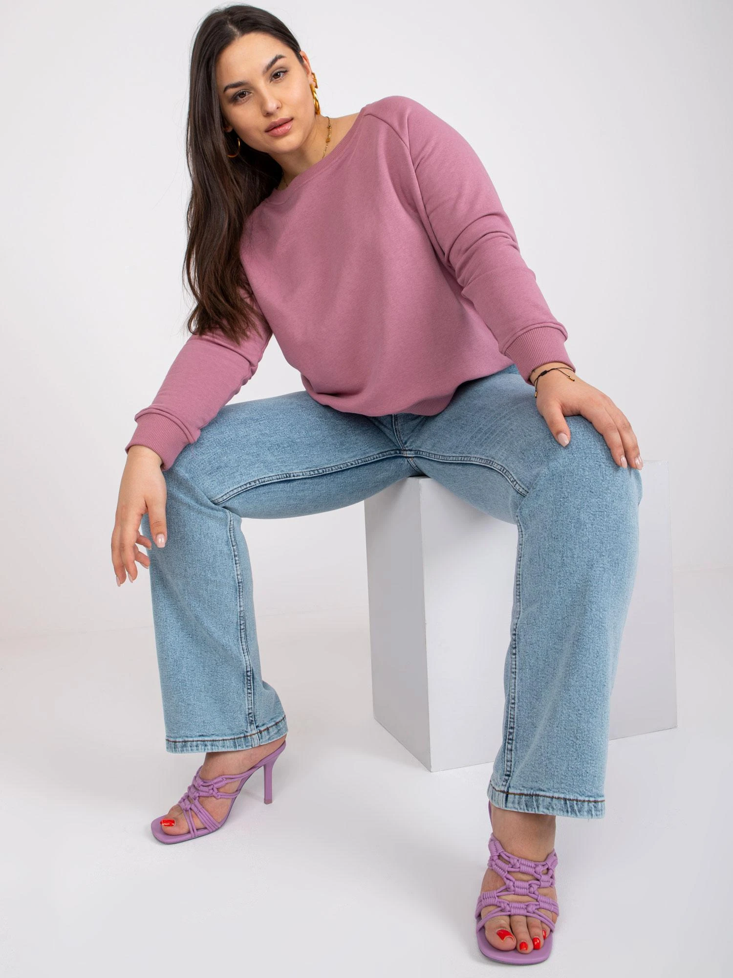 Basic Feel Good Megztinis-RV-BL-6326.02X-tamsiai rožinis