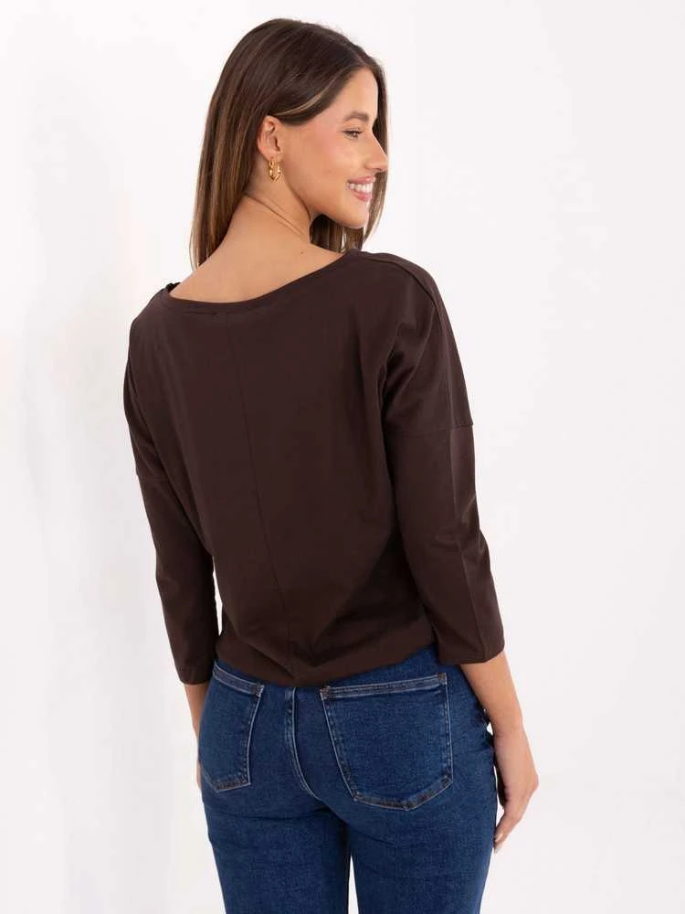 Basic Feel Good Bluzka-RV-BZ-4691.40P-ciemny ruda