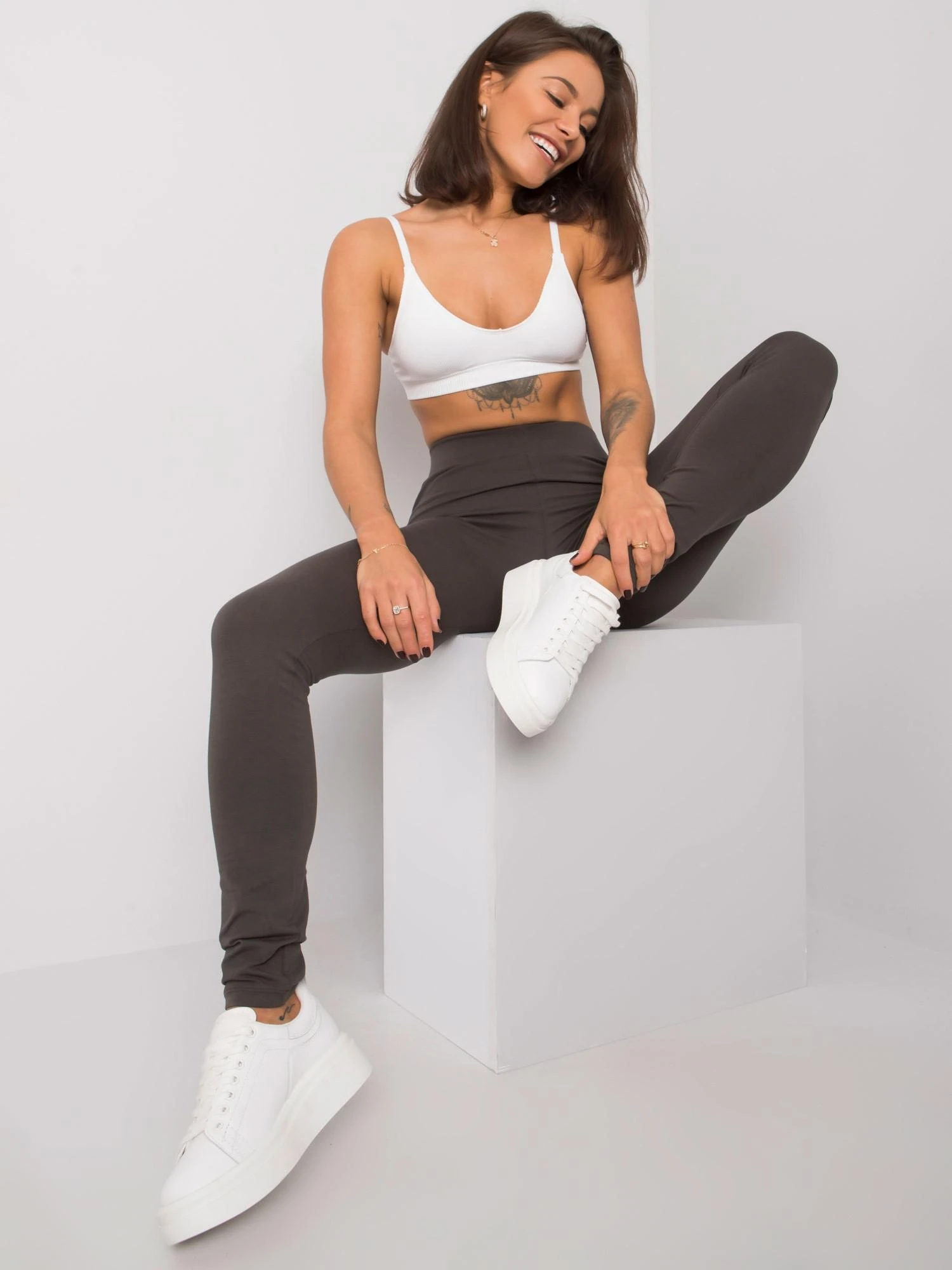 Basic Feel Good Tamprės moterims -RV-LG-2850.20P-tamsi chaki