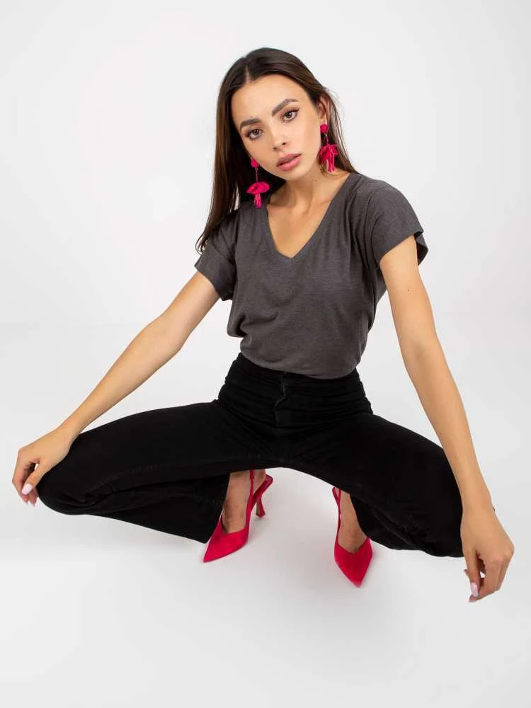 Basic Feel Good Marškinėliai-B-014.86-tamsiai pilki
