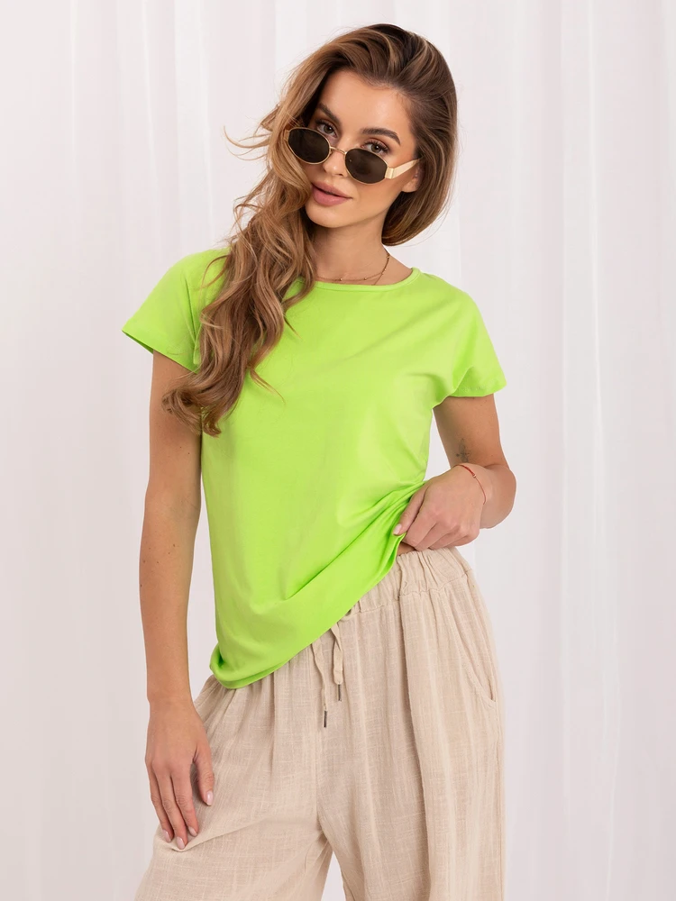 Basic Feel Good Marškinėliai-RV-BZ-4622.27-fluo žalia