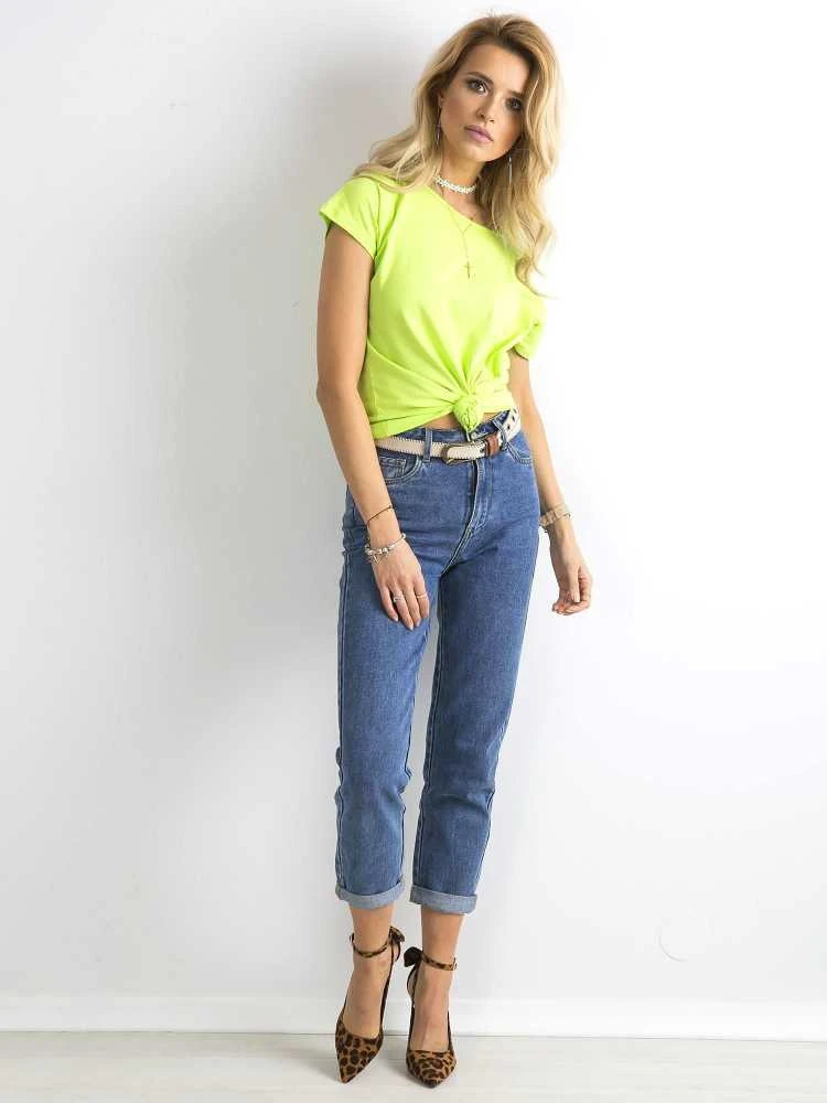 Basic Feel Good Marškinėliai-RV-BZ-4622.27-fluo žalia