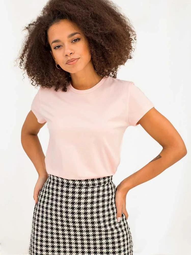 Basic Feel Good Marškinėliai-RV-TS-4623.71-šviesiai rožinė