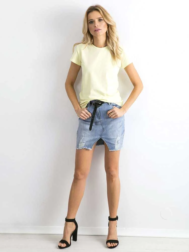 Basic Feel Good Marškinėliai-RV-TS-4623.93-šviesiai geltoni