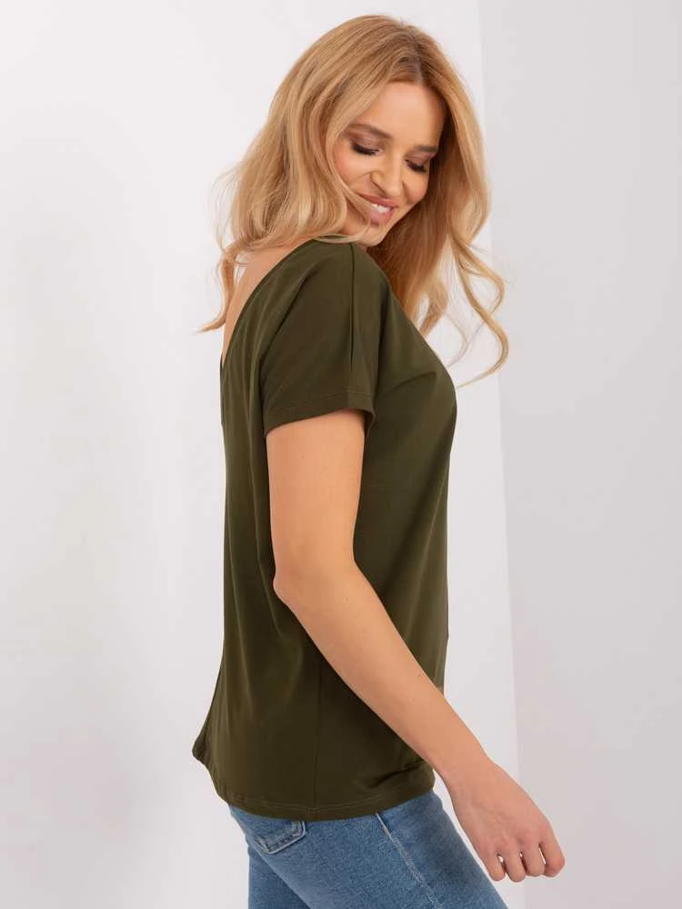 Basic Feel Good Marškinėliai-RV-TS-4662.22-khaki
