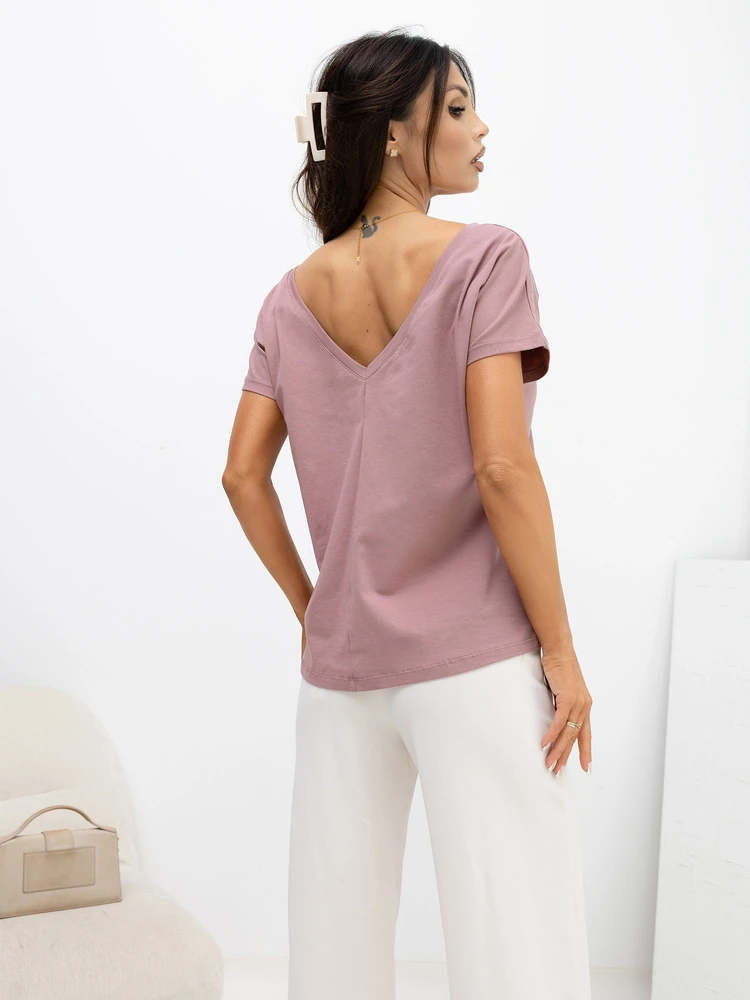 Basic Feel Good Marškinėliai-RV-TS-4662.35P-tamsiai rožinė