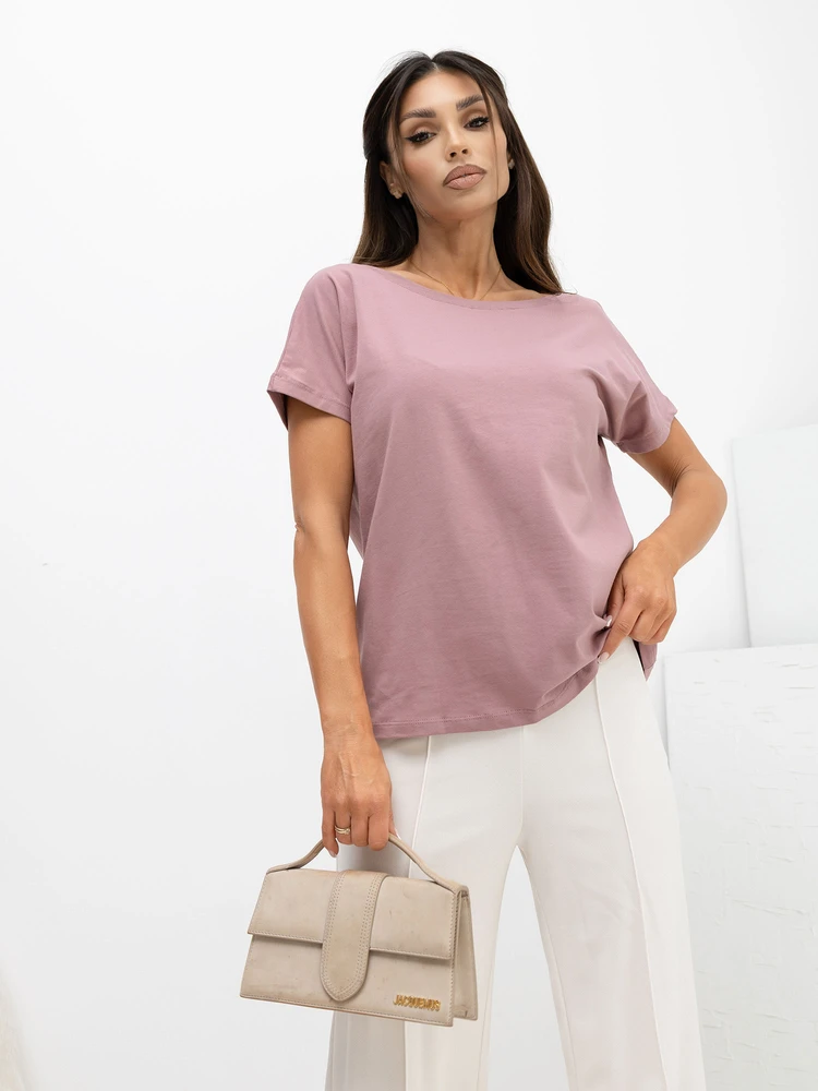 Basic Feel Good Marškinėliai-RV-TS-4662.35P-tamsiai rožinė