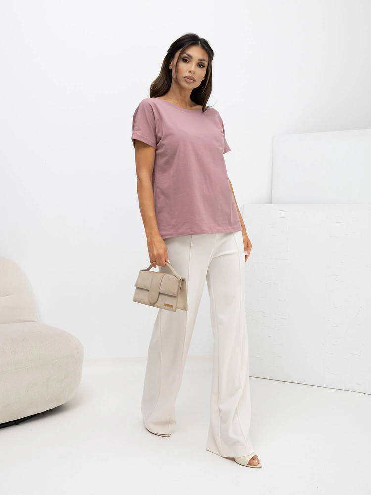 Basic Feel Good Marškinėliai-RV-TS-4662.35P-tamsiai rožinė
