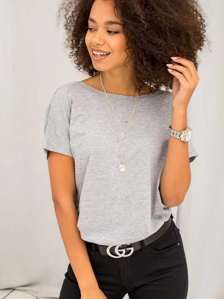 Basic Feel Good Marškinėliai-RV-TS-4662.39P-pilka