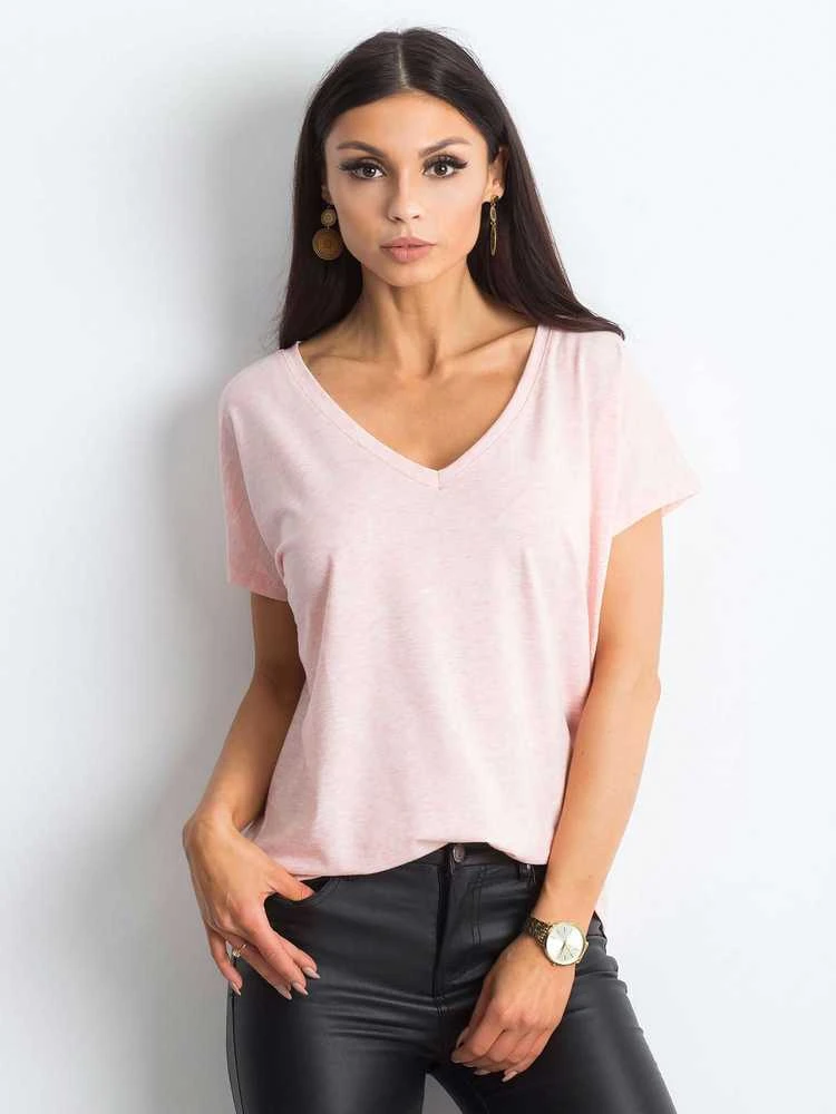 Basic Feel Good Marškinėliai-RV-TS-4832.02P-šviesiai rožinė