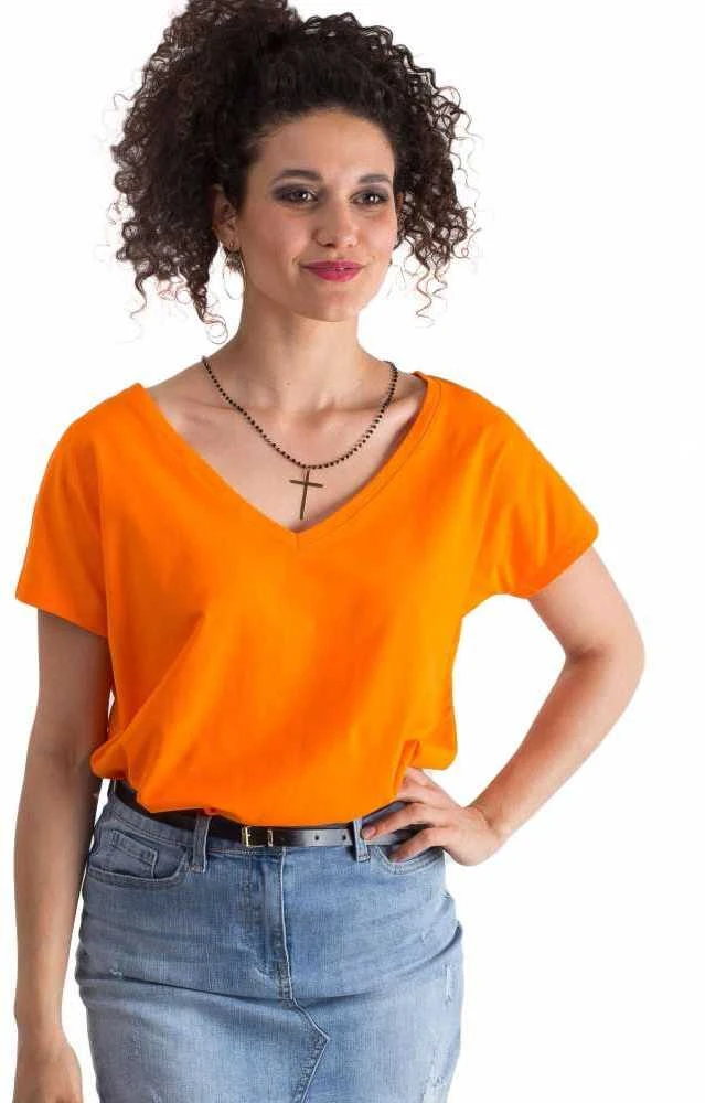 Basic Feel Good Marškinėliai-RV-TS-4832.39P-oranžiniai