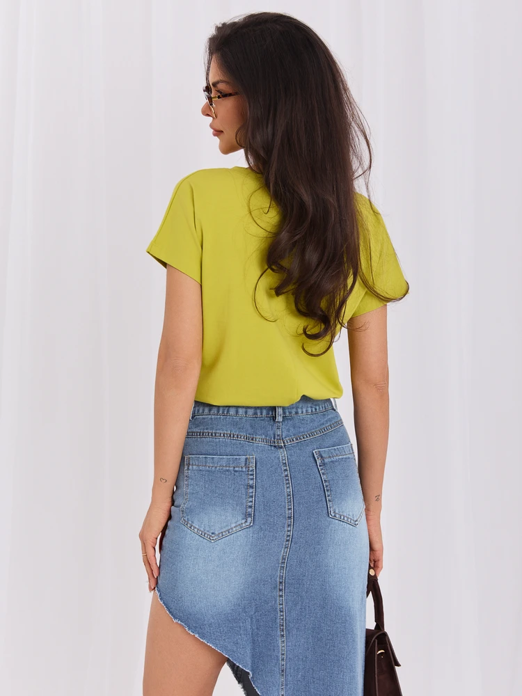 Basic Feel Good Marškinėliai-RV-TS-4832.40P-kalkės