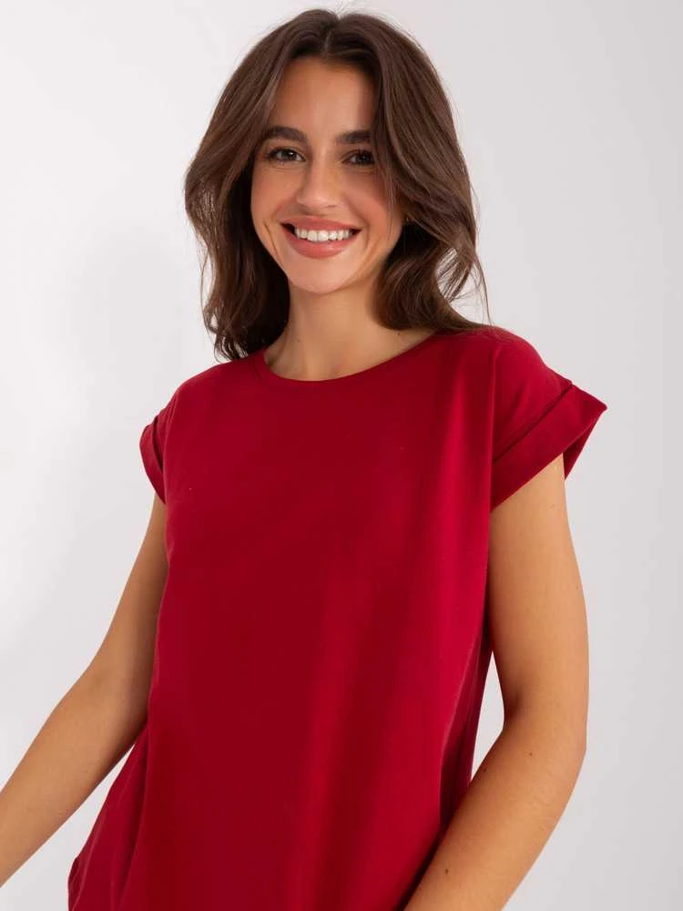 Basic Feel Good Marškinėliai-RV-TS-4833.00X-bordo
