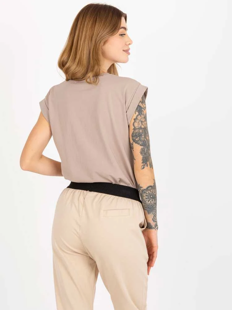Basic Feel Good Marškinėliai-RV-TS-4833.22X-tamsiai smėlio spalvos