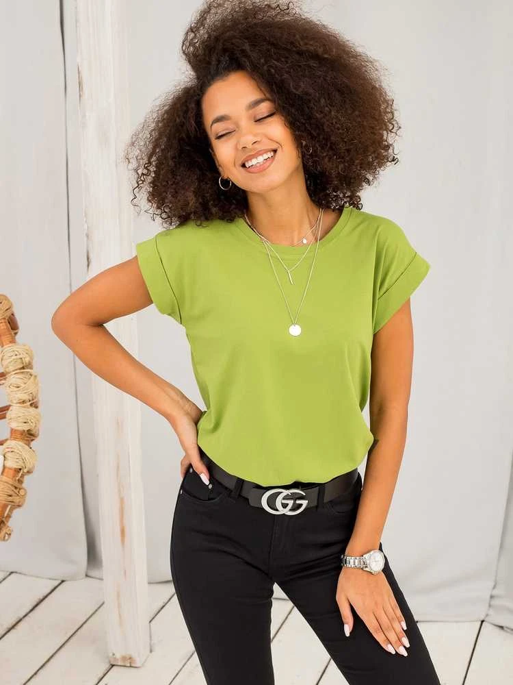 Basic Feel Good Marškinėliai-RV-TS-4833.26P-šviesiai žalia