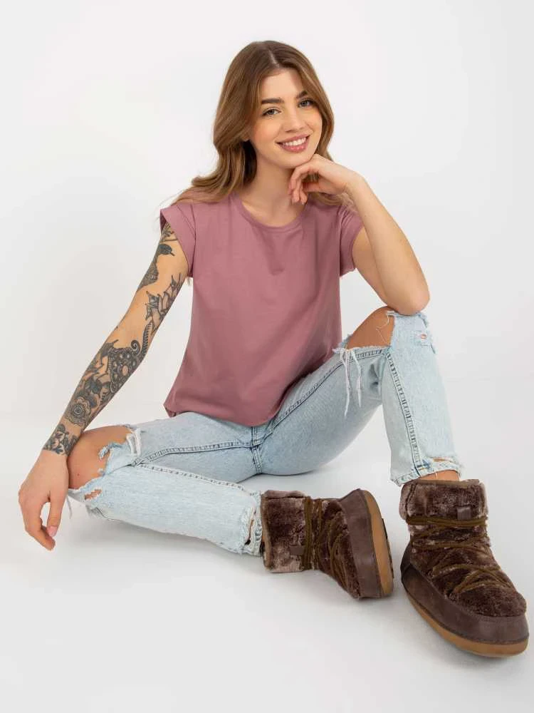 Basic Feel Good Marškinėliai-RV-TS-4833.52-tamsiai rožinė
