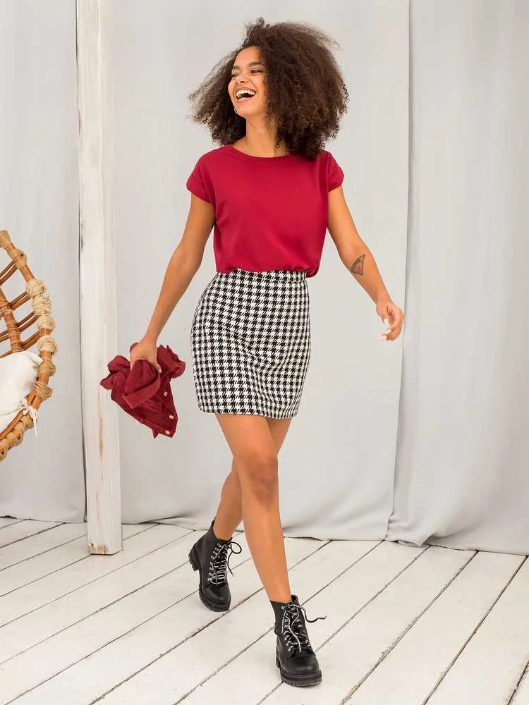 Basic Feel Good Marškinėliai-RV-TS-4833.91P-bordo