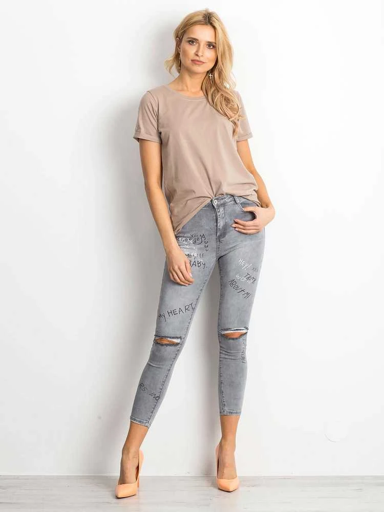 Basic Feel Good Marškinėliai-RV-TS-4838.09P-tamsiai smėlio spalvos