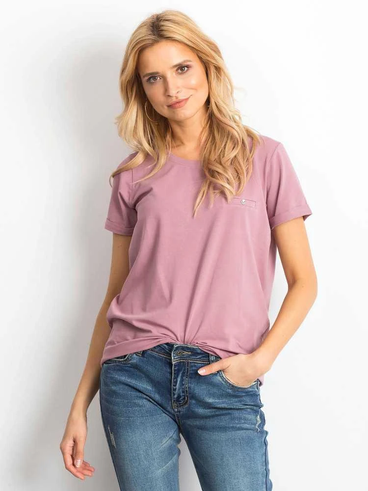 Basic Feel Good Marškinėliai-RV-TS-4838.54P-tamsiai rožinė