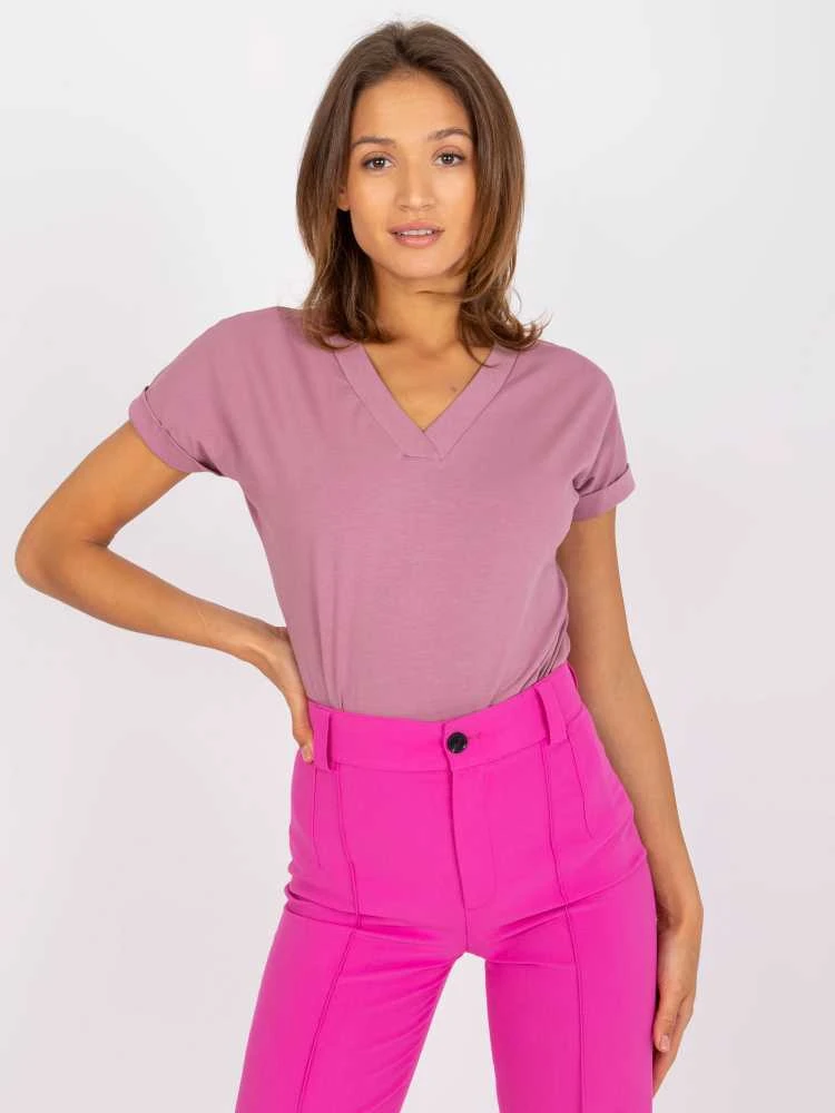 Basic Feel Good Marškinėliai-RV-TS-7666.19-tamsiai rožinė