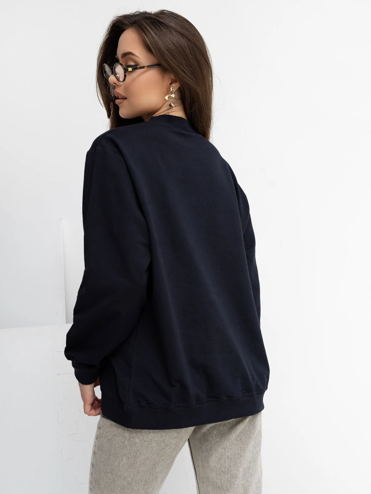 Basic Feel Good Megztinis-AP-BL-A-R001- tamsiai mėlynas