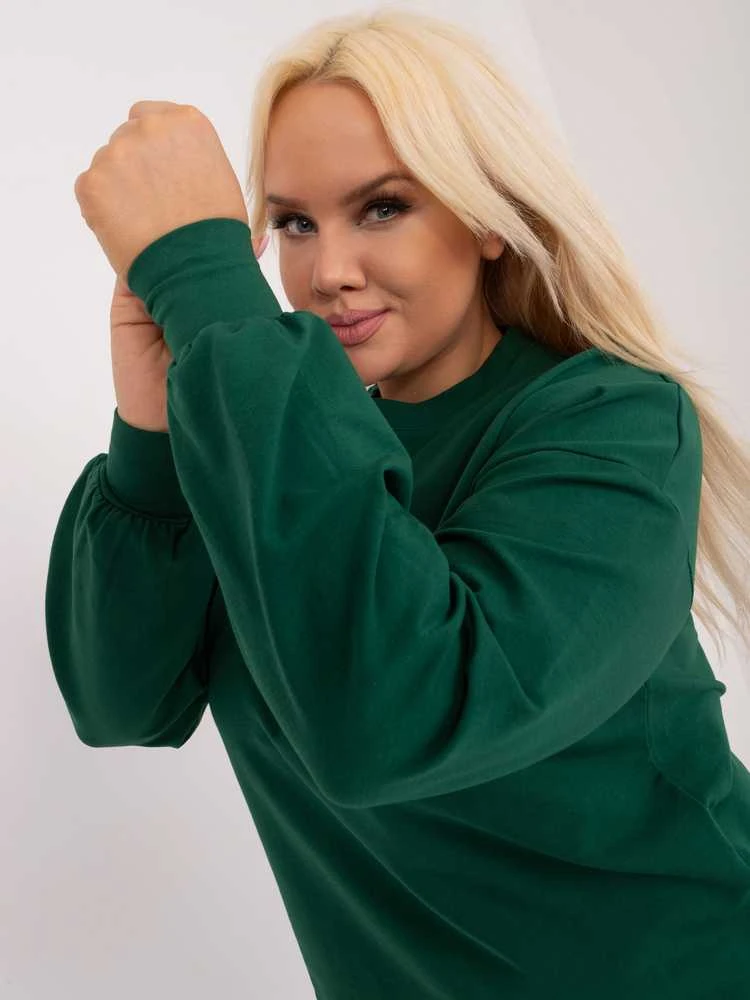Basic Feel Good Megztinis-RV-BL-6317.94-tamsiai žalias